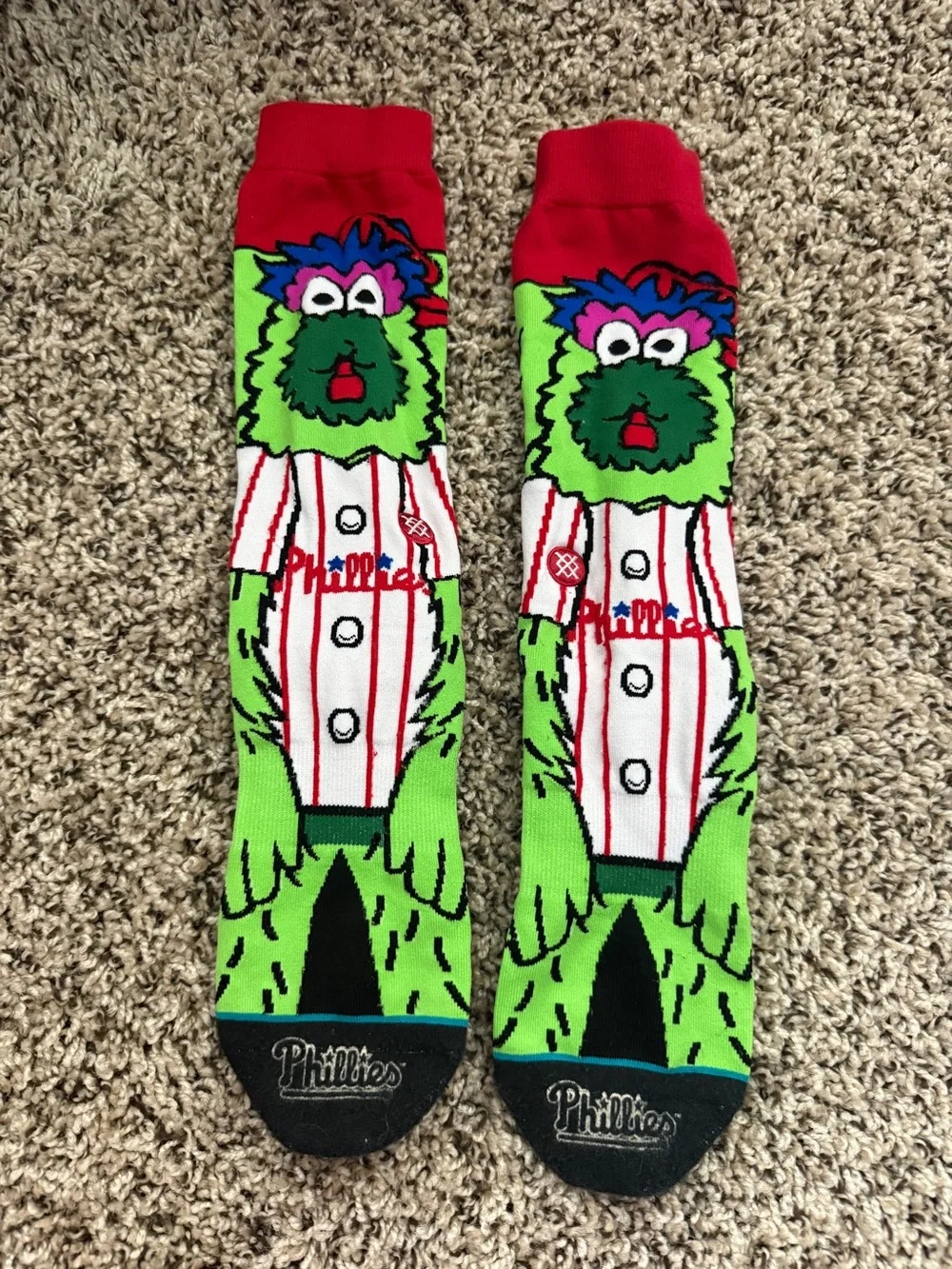 Philadelphia Phillies Phillie Phanatic Socks